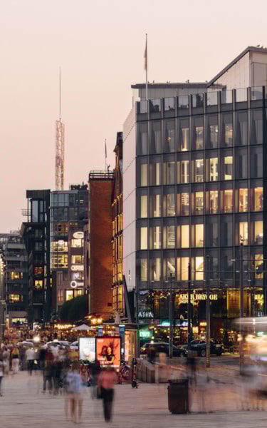 Aker Brygge building and street