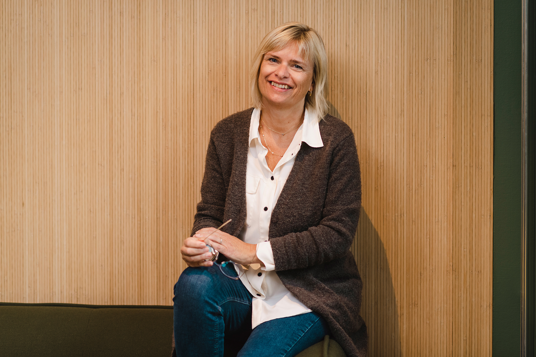 Half body portrait of employee Astrid Eriksen